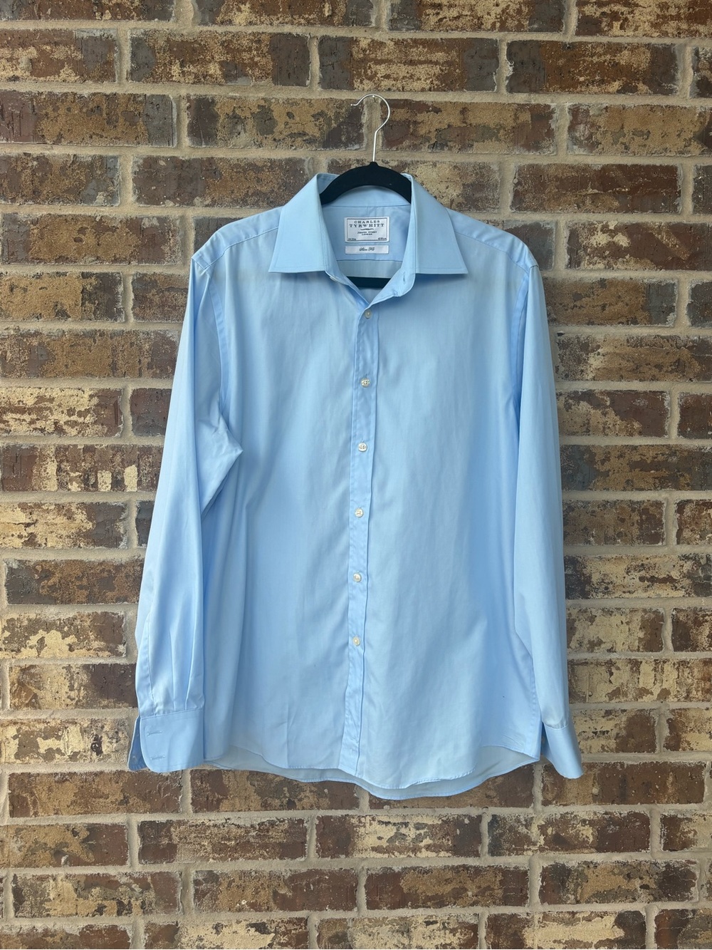 Charles Tyrwhitt Men’s Light Blue Slim Fit Dress Shirt – 16.5/35